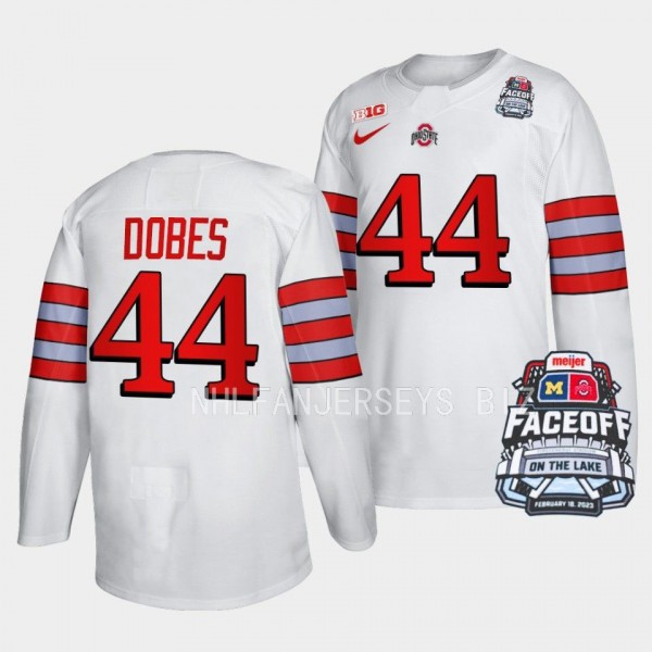 Jakub Dobes Ohio State Buckeyes Faceoff On The Lake White Football-Inspired Jersey 44