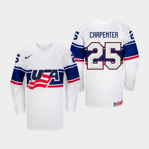 USA Hockey IIHF Alex Carpenter #25 White Jersey Ho...