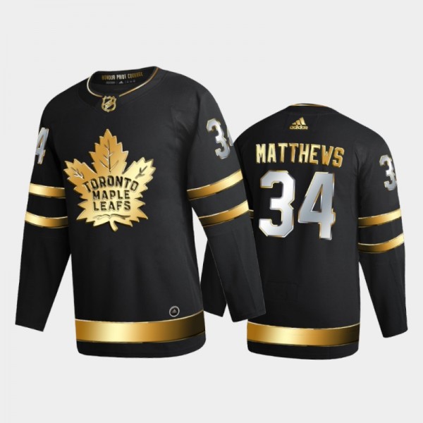 2020-21 Auston Matthews Authentic Golden Limited Edition Toronto Maple Leafs Jersey - Black