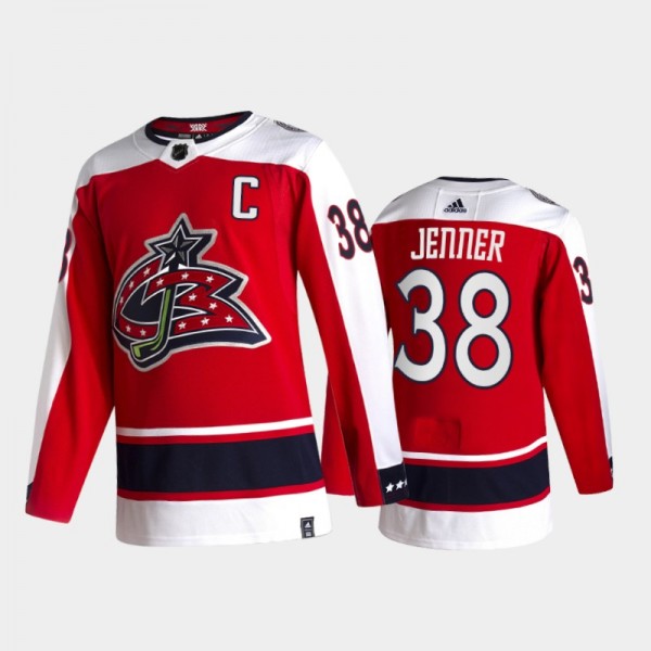 Boone Jenner Columbus Blue Jackets 2021 Reverse Retro Jersey 2021 Captain Red