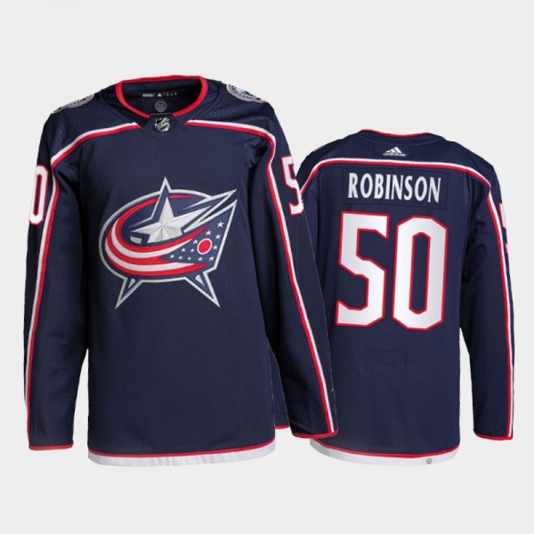 Columbus Blue Jackets Pro Authentic Eric Robinson Home Jersey 2021-22