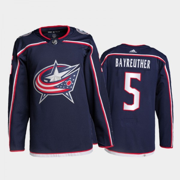 Columbus Blue Jackets Pro Authentic Gavin Bayreuther Home Jersey 2021-22
