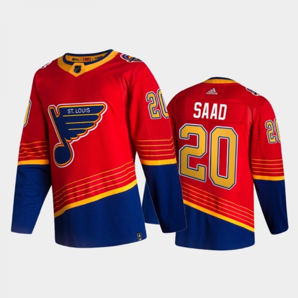 Brandon Saad St. Louis Blues 2021 Reverse Retro Je...