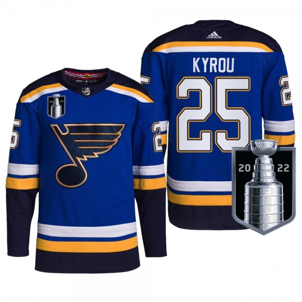 Blues Jordan Kyrou 2022 Stanley Cup Playoffs Blue Jersey