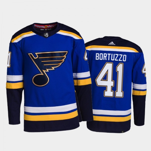 2021-22 Blues Robert Bortuzzo Home Blue Jersey