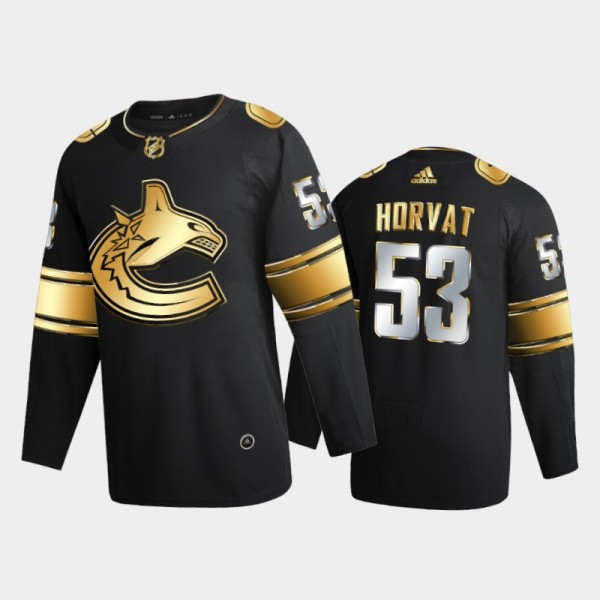 2020-21 Bo Horvat Golden Edition Limited Authentic Vancouver Canucks Jersey - Black