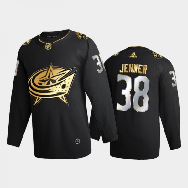2020-21 Boone Jenner Golden Edition Limited Authentic Columbus Blue Jackets Jersey - Black