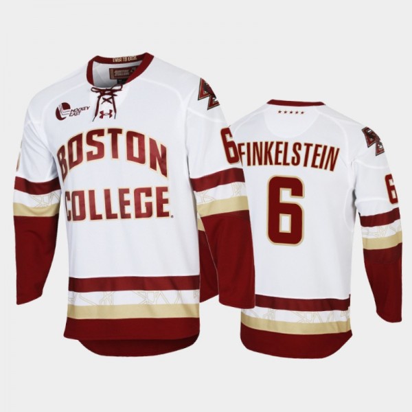 College Hockey Ben Finkelstein Boston College Eagles Replica Jersey - White