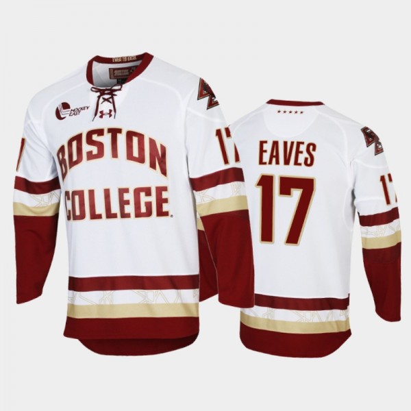 College Hockey Patrick Eaves Boston College Eagles Replica Jersey - White