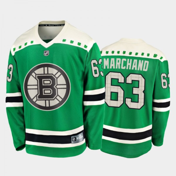 Bruins Brad Marchand 2020 St. Patrick's Day Jersey...