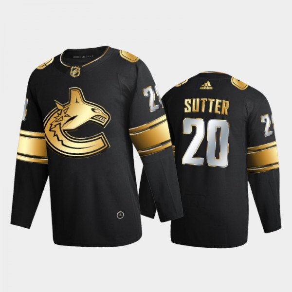 2020-21 Brandon Sutter Golden Edition Limited Authentic Vancouver Canucks Jersey - Black