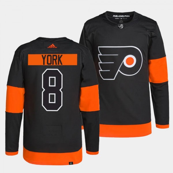 Philadelphia Flyers Authentic Pro Cam York #8 Blac...