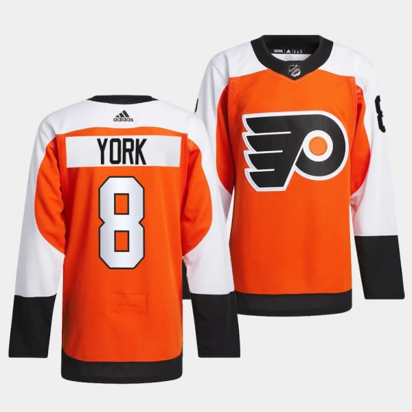 Cameron York #8 Philadelphia Flyers 2023-24 Authentic Burnt Orange Jersey Home