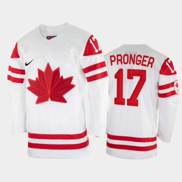 Canada Hockey Chris Pronger 2002 Winter Olympic White Salt Lake City Jersey