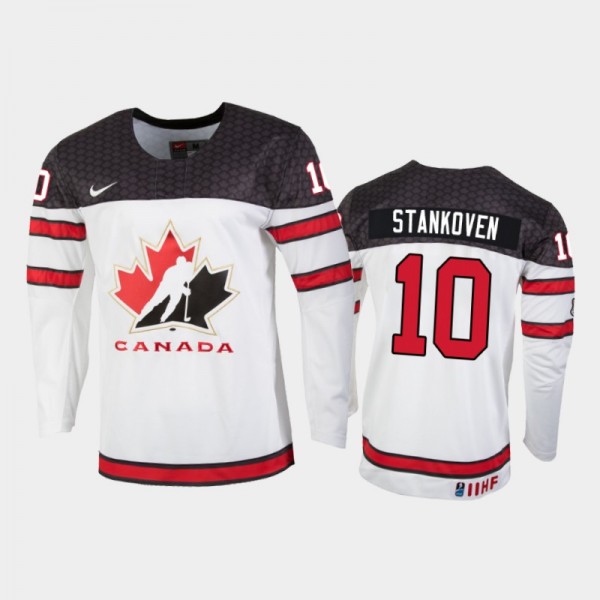 Canada Logan Stankoven 2022 IIHF World Junior Championship Jersey White