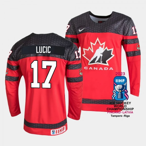 Canada #17 Milan Lucic 2023 IIHF World Championshi...