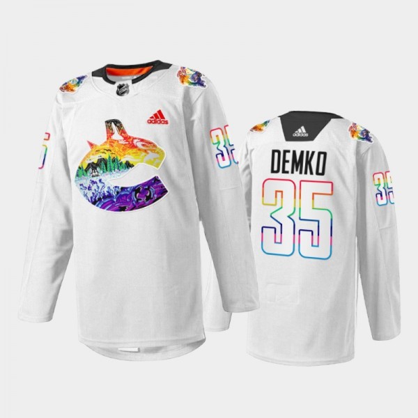 Thatcher Demko Vancouver Canucks Pride Night Jerse...