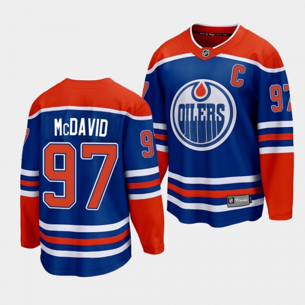Connor McDavid Edmonton Oilers 2022-23 Home Royal Premier Jersey Men's