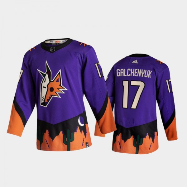 Alex Galchenyuk Arizona Coyotes 2021 Reverse Retro Jersey Special Edition Purple