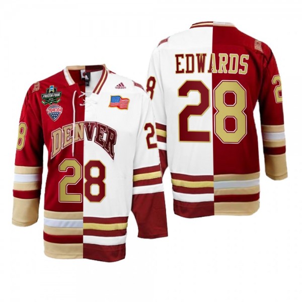 Denver Pioneers Brett Edwards Split Edition Crimso...