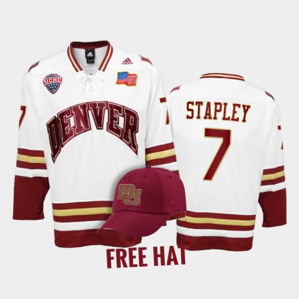 Brett Stapley College Hockey Denver Pioneers Jerse...