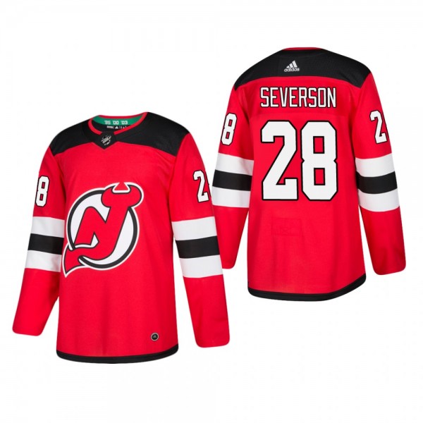 Damon Severson New Jersey Devils Home Player Authe...
