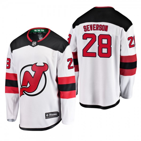 Damon Severson New Jersey Devils Away Player Break...