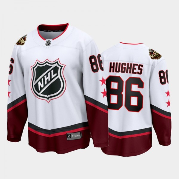 Jack Hughes Devils 2022 All-Star White Jersey East...