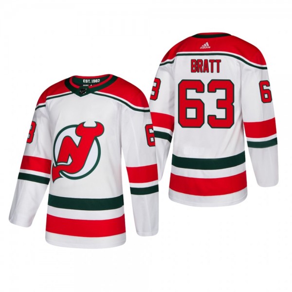 Jesper Bratt Alternate Authentic Player New Jersey Devils Jersey White