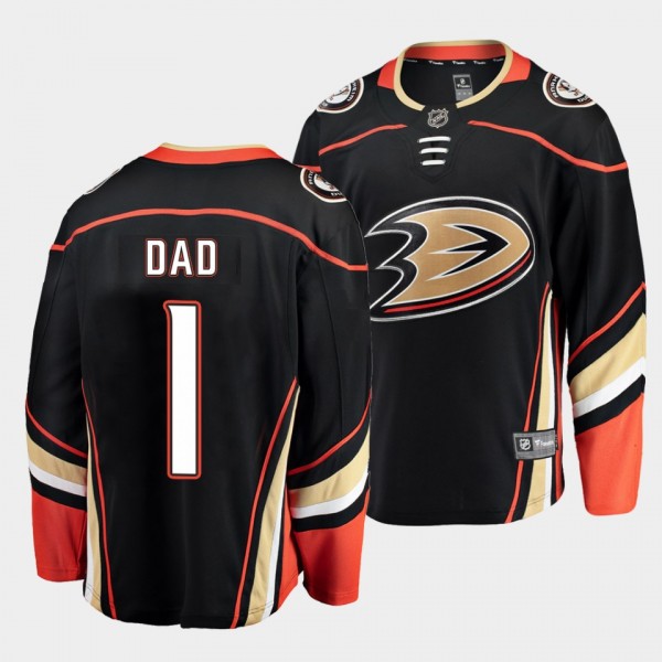 Greatest Dad Anaheim Ducks Black Jersey 2022 Fathe...