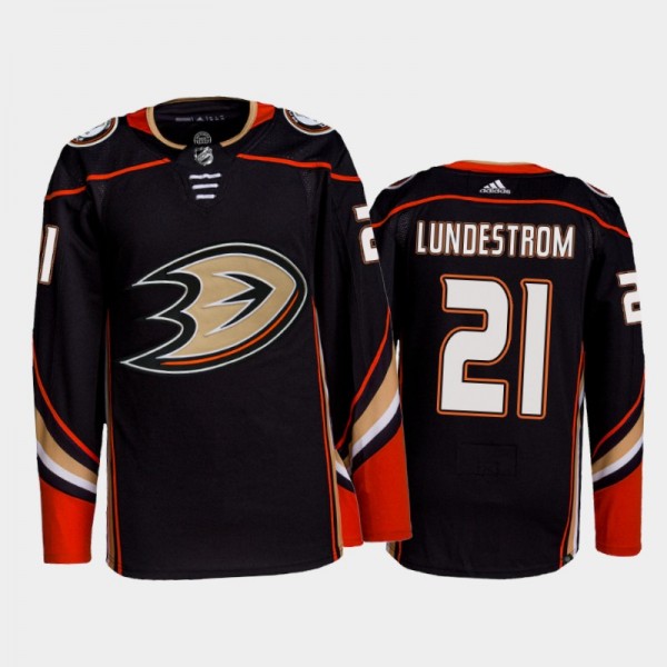 2021-22 Ducks Isac Lundestrom Home Black Jersey