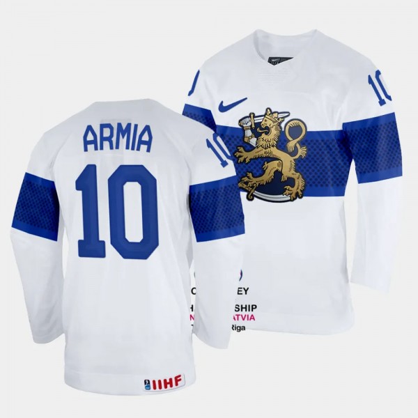 Joel Armia 2023 IIHF World Championship Finland #10 White Home Jersey Men