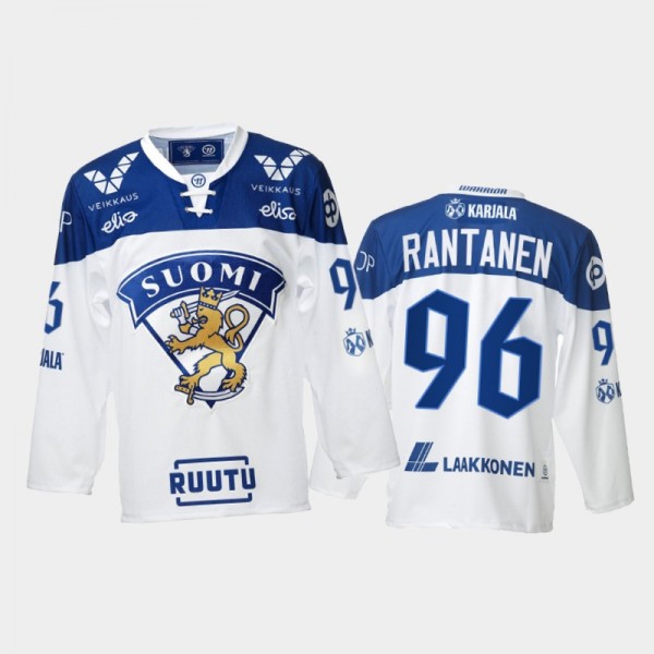 2021-22 Finland Mikko Rantanen Home White Hockey J...