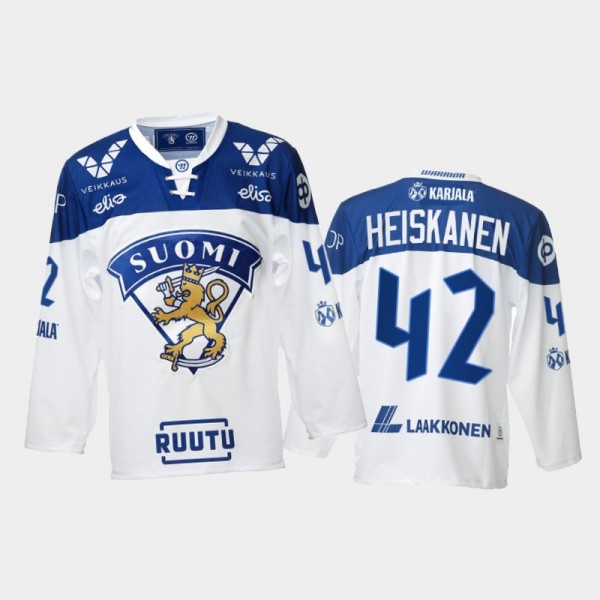 2021-22 Finland Miro Heiskanen Home White Hockey J...