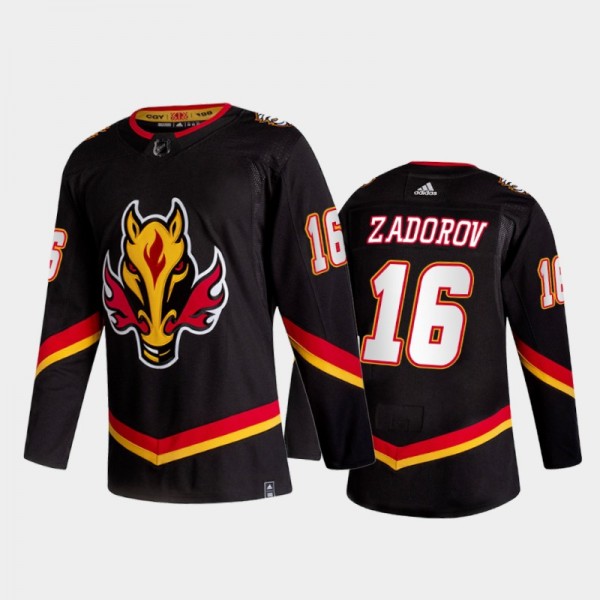 Nikita Zadorov 2021 Reverse Retro Calgary Flames B...