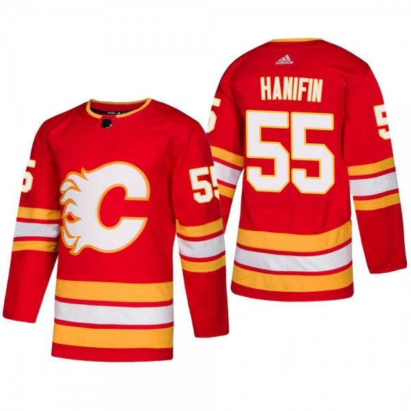Noah Hanifin Alternate Authentic Calgary Flames Je...