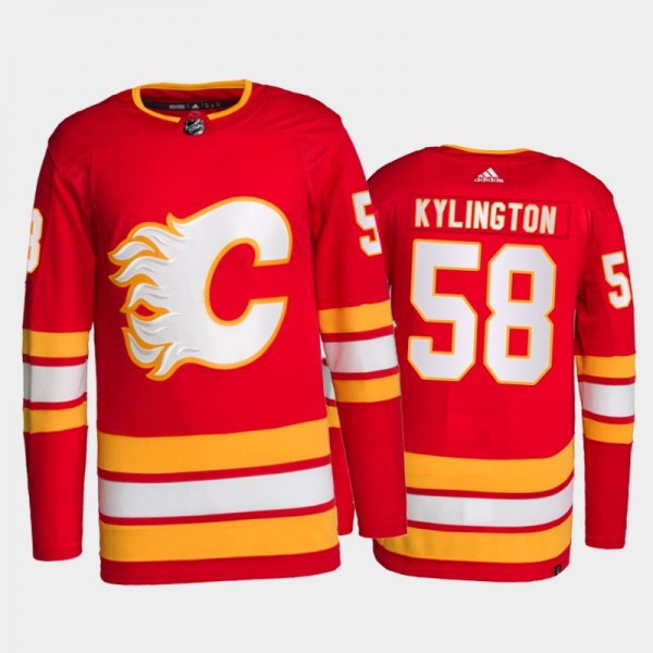 Calgary Flames Primegreen Authentic Oliver Kylingt...