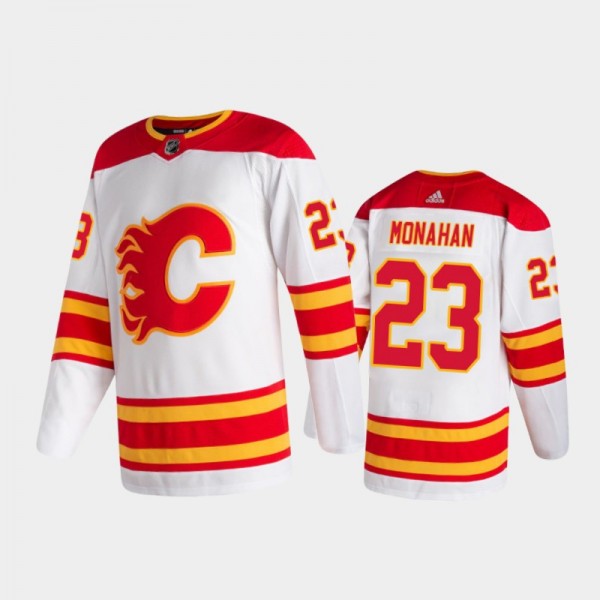 Sean Monahan Away Calgary Flames White 2020-21 Jersey - Authentic Pro