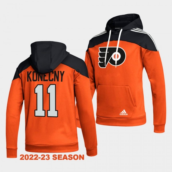 Philadelphia Flyers Travis Konecny Stylish Orange AEROREADY Pullover Hoodie