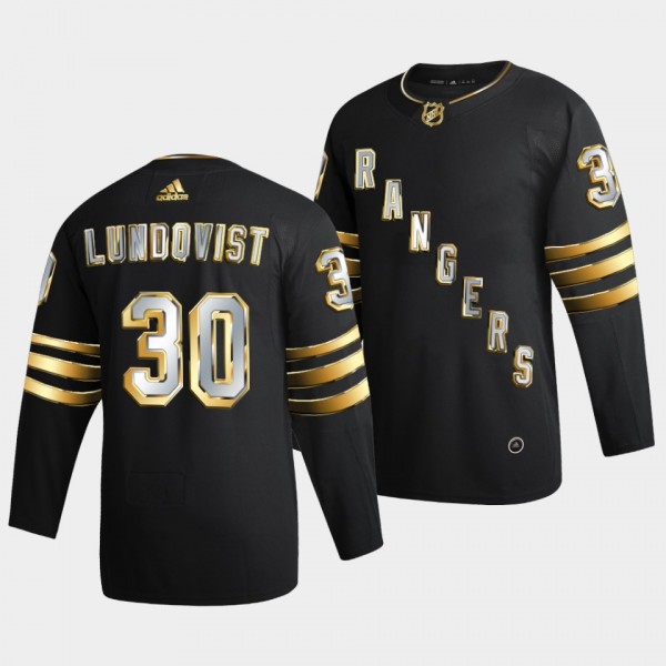 Henrik Lundqvist #30 Rangers Golden Edition Black ...
