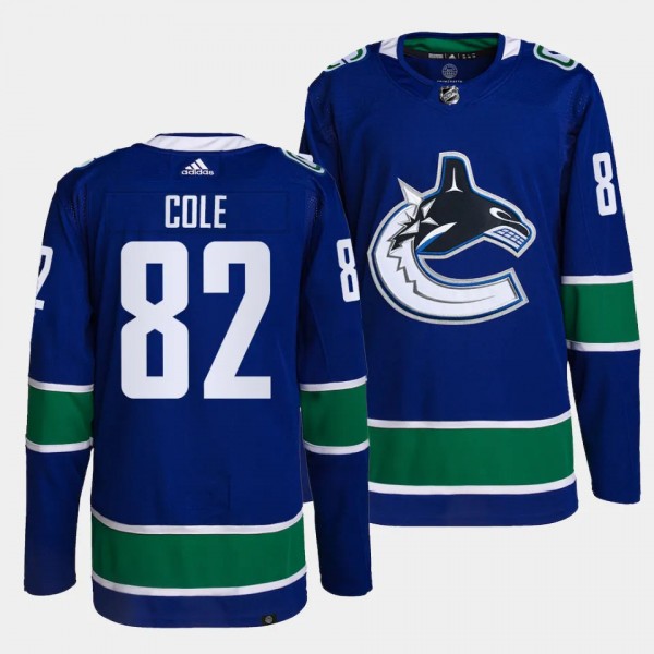 Vancouver Canucks Authentic Pro Ian Cole #82 Blue ...