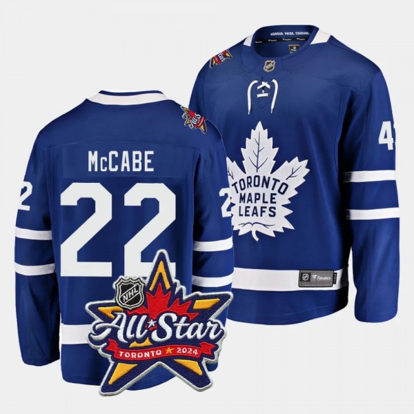 2024 NHL All-Star Patch Jake McCabe Jersey Toronto...