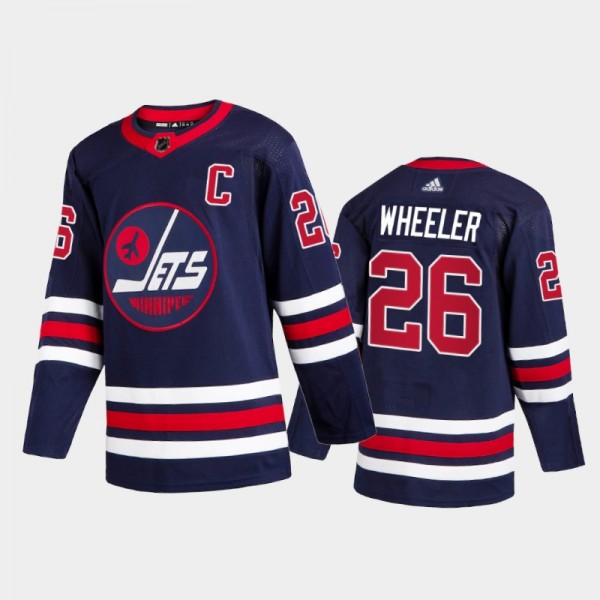 Blake Wheeler Third Winnipeg Jets Blue Jersey Authentic