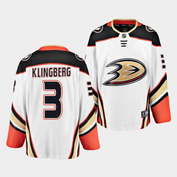 John Klingberg Anaheim Ducks Away White Breakaway ...