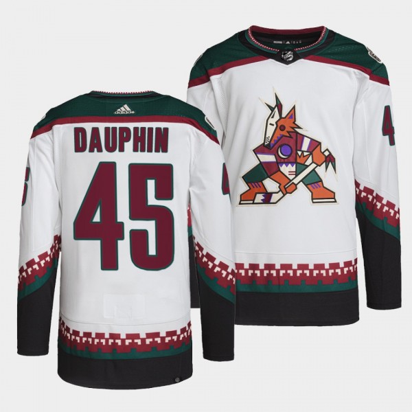 Laurent Dauphin Coyotes 2022 Primegreen Authentic White Jersey #45 Away