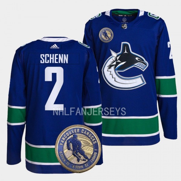 Vancouver Canucks 2022 HHOF Luke Schenn #2 Blue Wa...