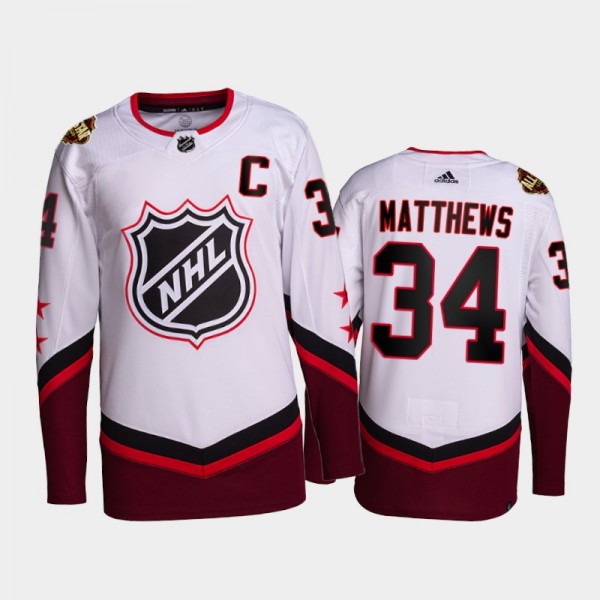 Maple Leafs Auston Matthews 2022 NHL All-Star Whit...