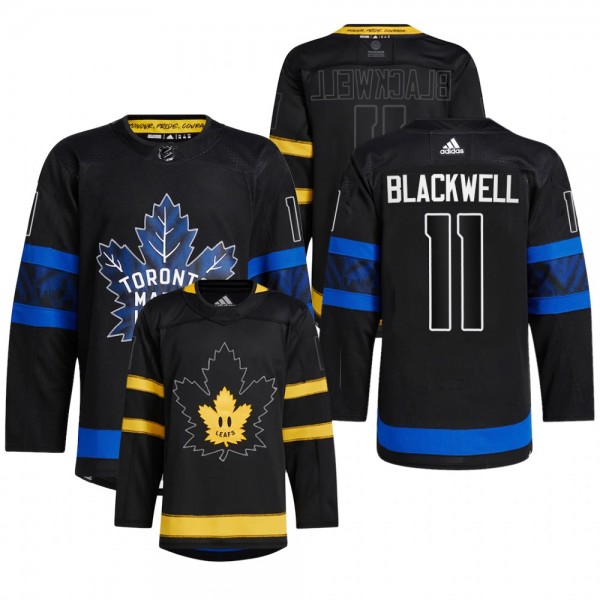 Toronto Maple Leafs 2022 Drew house Jersey Colin Blackwell Black #11 Authentic Alternate Uniform