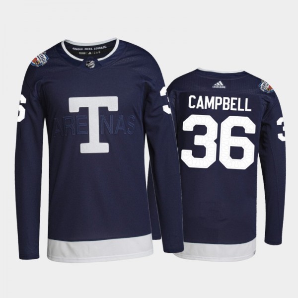 2022 Heritage Classic Maple Leafs Jack Campbell Heritage Classic Navy Jersey
