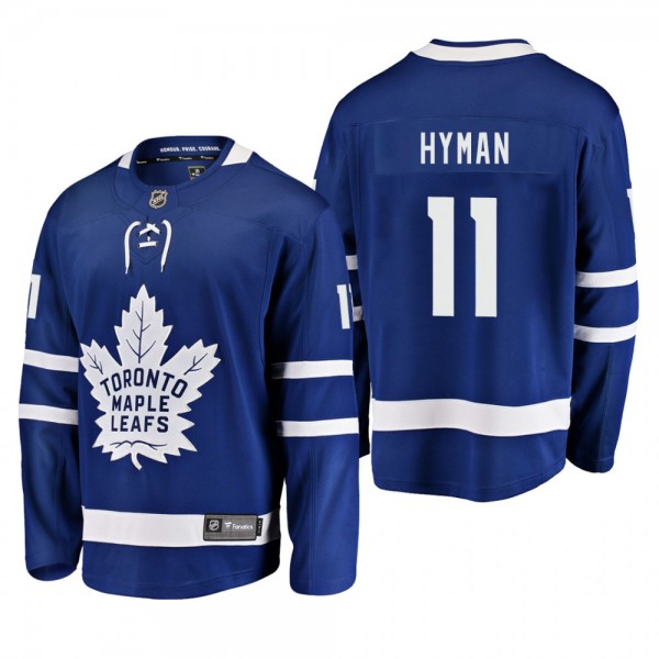 Zach Hyman Toronto Maple Leafs Home Player Breakaway Jersey Blue